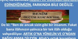 FUSSİLET 6. AYET. “ARTIK ONA YÖNELİN, ONDAN BAĞIŞLANMA DİLEYİN.”