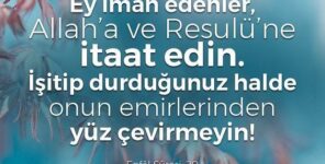 ALLAH’A VE RESULÜNE UYUN SÖZÜNÜ KUR’AN, NE MAKSATLA SÖYLÜYOR…..
