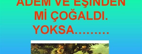 TÜM İNSANLAR, HZ. ADEM VE EŞİNDEN Mİ ÇOĞALDI?